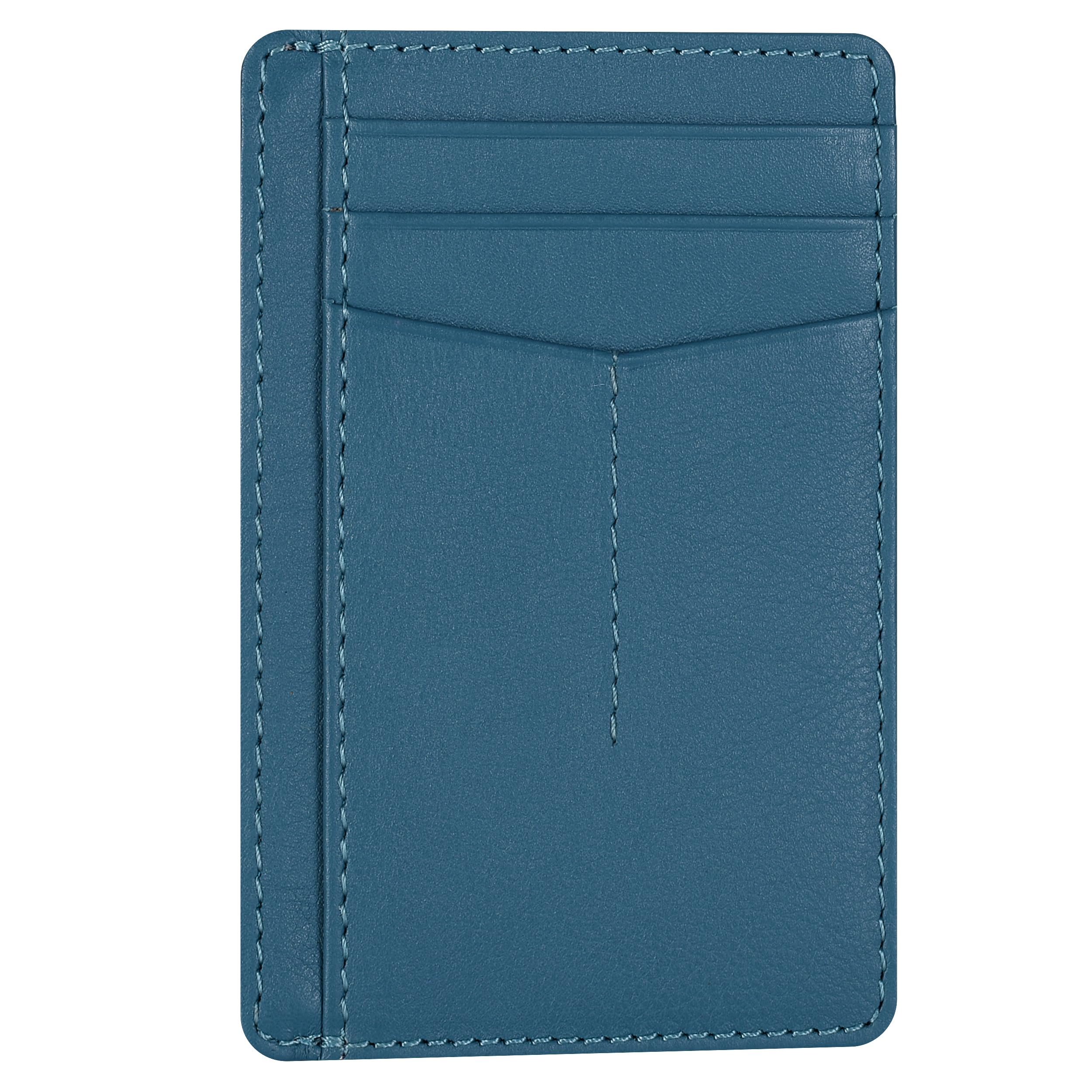 Leather Minimalist Wallet for Men & Women RFID Front Pocket Leather Card Holder Wallets