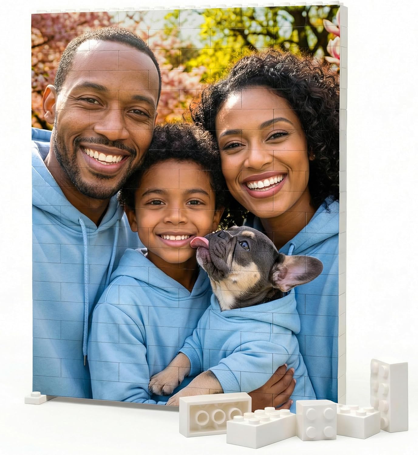 ArtPix 3D Custom Building Brick Personalized Photo Block, Valentines Day Customized Picture Frame Gifts for Women, Wife, Men, Her, Him, Couples, Unique Gift With Your Own Photo