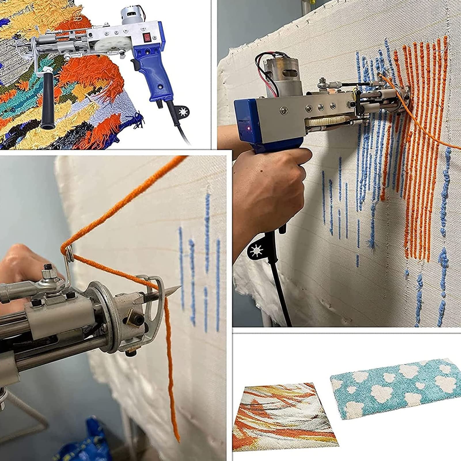 タフティングガン、ハンドメイド、カーペット刺繍 Amazon｜手持ち式刺繍機、電動カーペットタフティングガン、カーペット