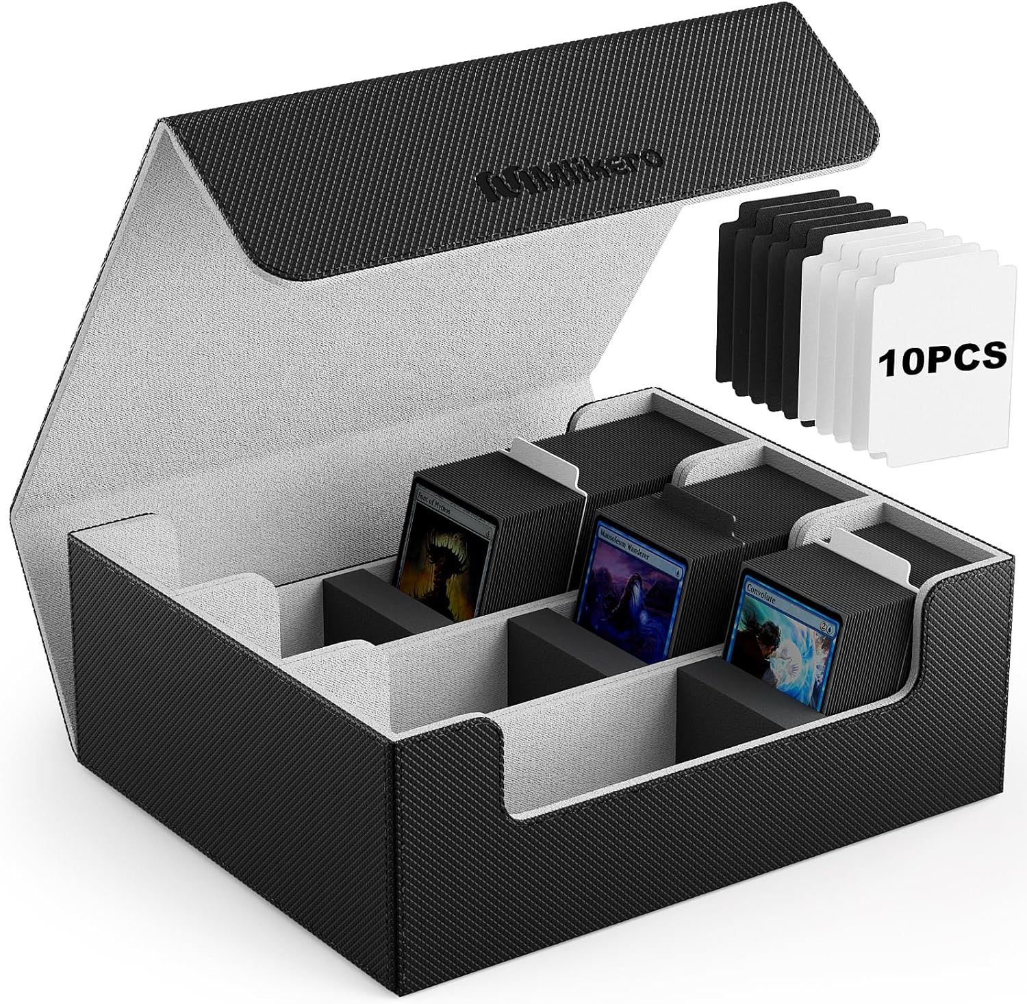 Mlikero 500 Black Card Sleeves and 1800+ Card Deck Box