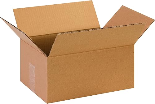 PARTNERS BRAND Cajas de cartón corrugado de 13 x 9 x 6 pulgadas, tamaño mediano de 13 pulgadas de largo x 9 pulgadas de ancho x 6 pulgadas de alto,