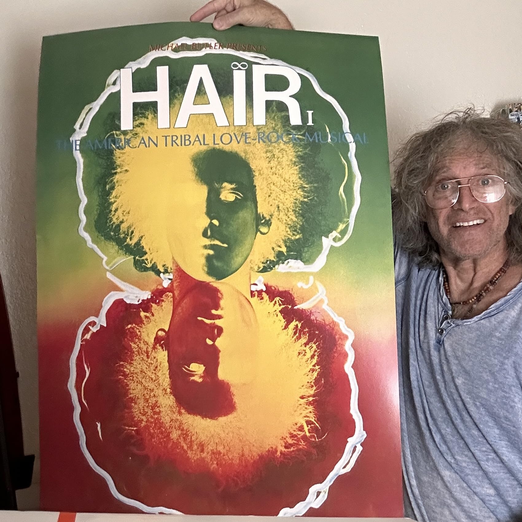ブロードウェイ・ミュージカル『ヘアー (Hair)』 ポスター 骨董品 Amazon.com: Hair The Musical Offset Print 60's Poster Art on Extra