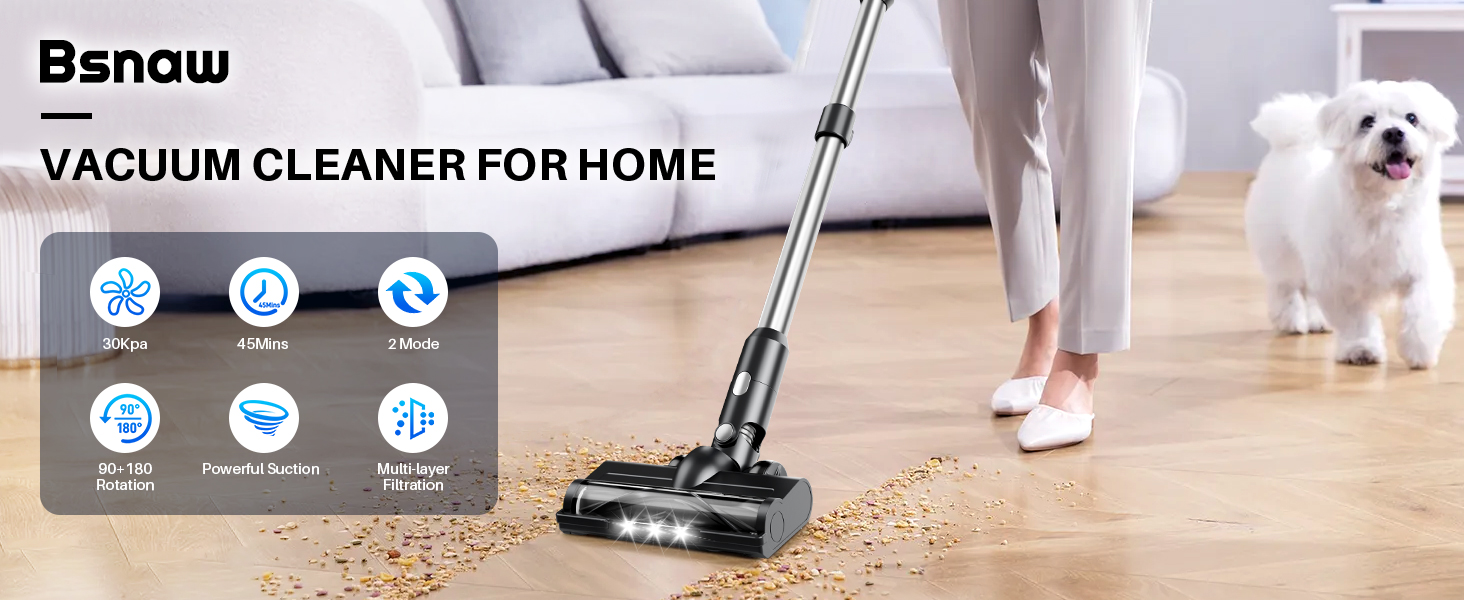 Amazon.com - BSNAW Cordless Vacuum Cleaner for Home, 8-in-1