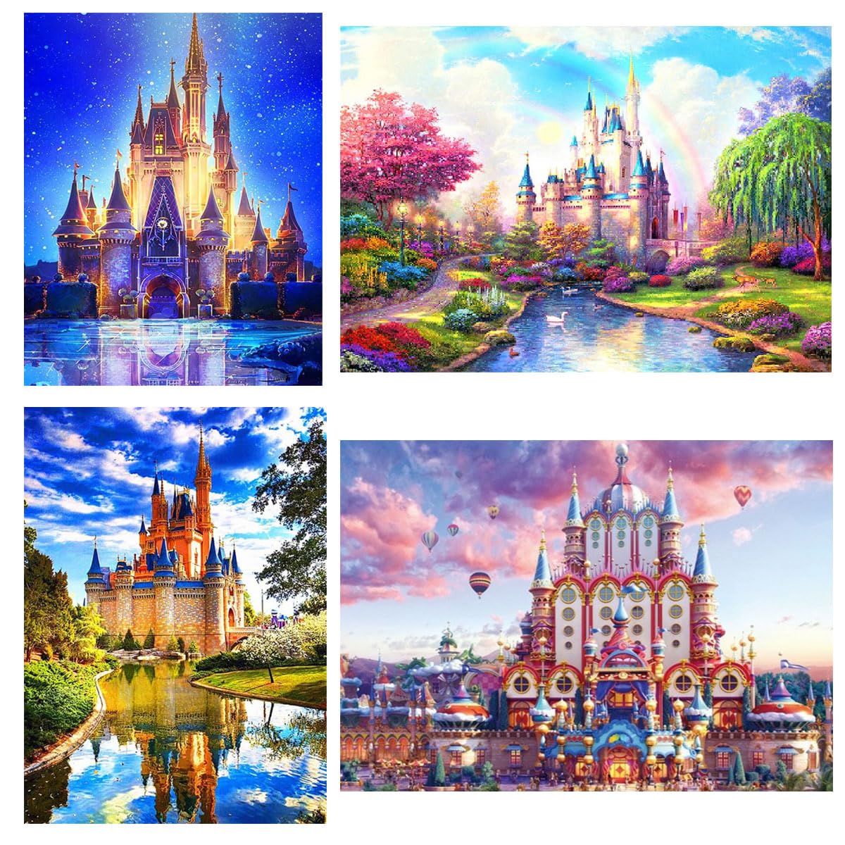 ダイヤモンドアート 城とバラの風景 約30cm x 40cm Amazon.co.jp: LEADINTOP ダイヤモンドアート 4枚セット 風景 城