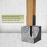 Vista 3 de Anclaje de Poste de Concreto 4x4, 4 Piezas (Diámetro Interior 3.6"x3.6") Soporte de Poste de Valla en Forma de U, Estaca de Tierra, Metal Negro