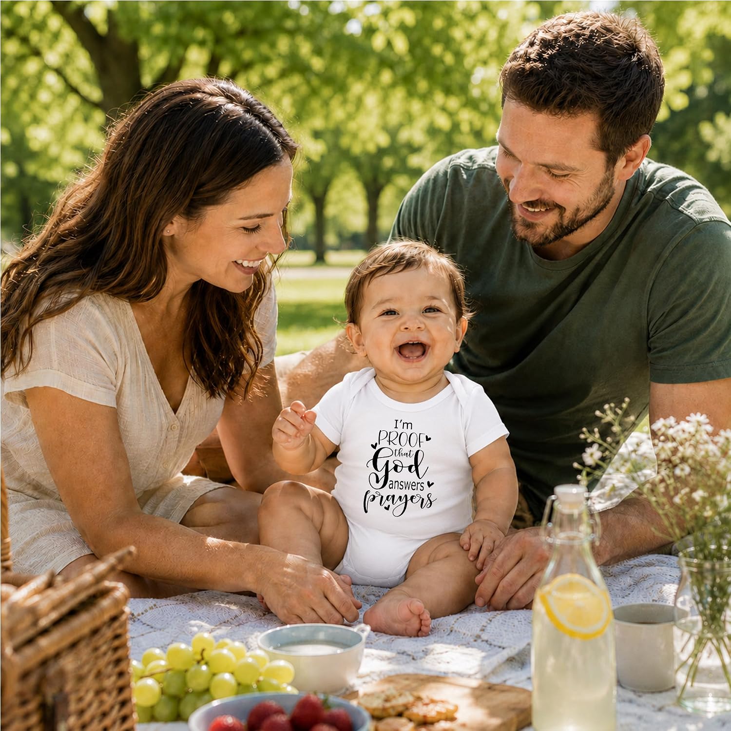 AW Fashions I'm Proof God Answers Prayers - Miracle Baby Bodysuit image 2