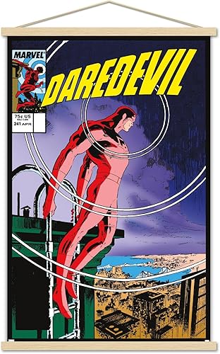 Trends International Marvel Comics Daredevil - #241 Wall Poster, 22.37" x 34.00", Premium Print and Beechwood Hanger Bundle Trends International Marvel Comics Daredevil - #241 Wall Poster, 22.37" x 34.00", Premium Print and Beechwood Hanger Bundle