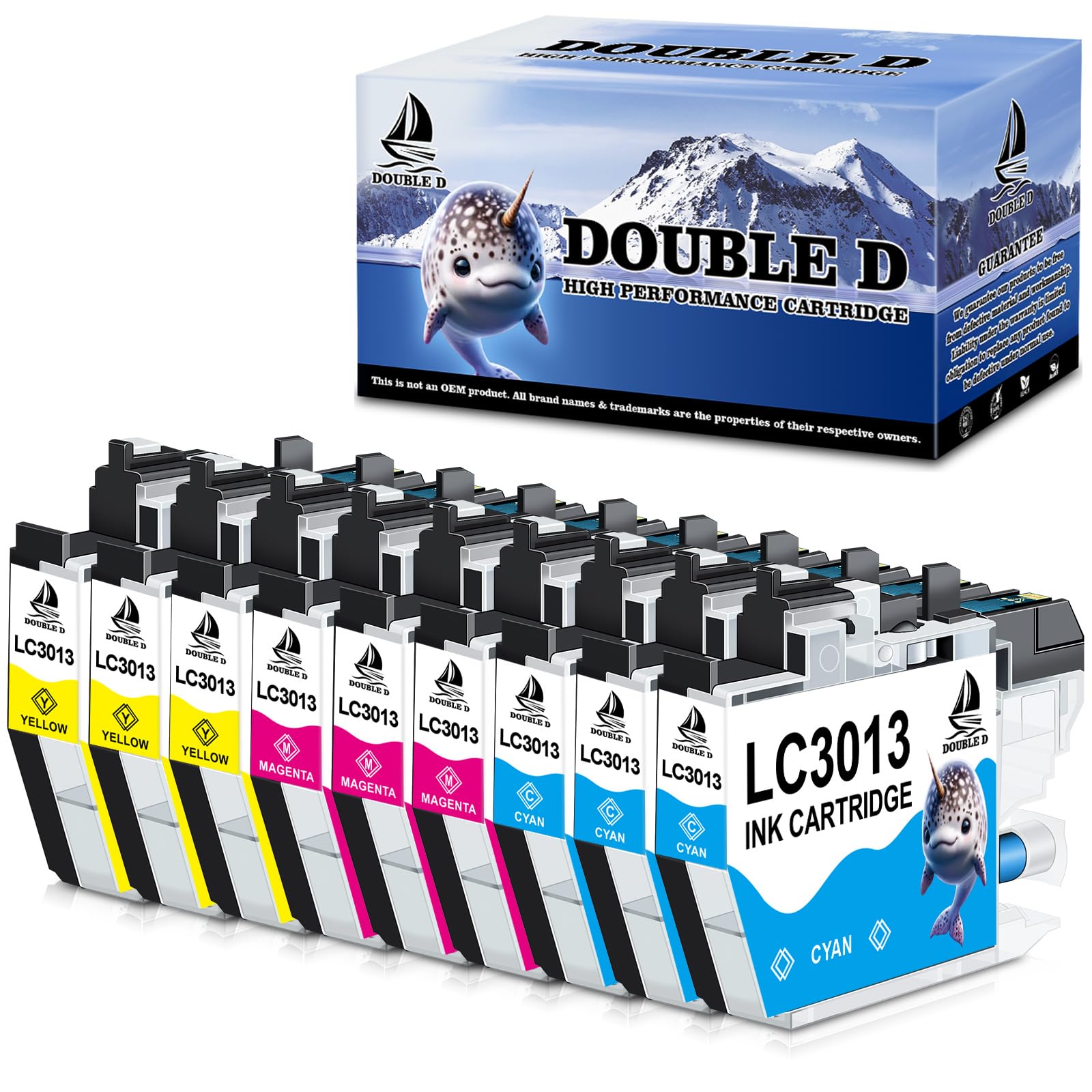 DOUBLE D LC3013 Color Ink Cartridges Compatible Replacement for Brother LC3013 LC3011 High Yield for Brother MFC-J491DW MFC-J497DW MFC-J895DW
