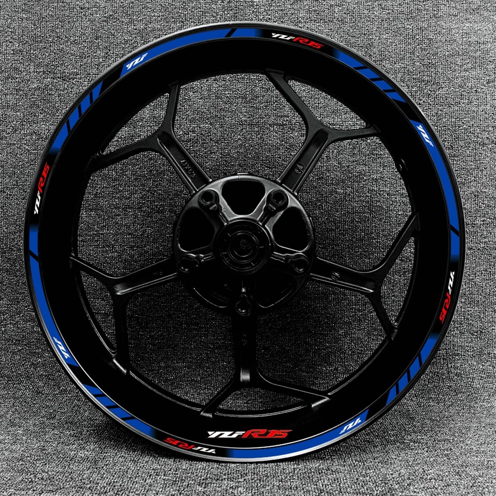 Motorcycle Wheel Rim Decal Decorative Hub Waterproof Reflective Sticker for Yamaha YZF R15 Decorative(Color7)