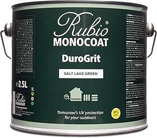 Rubio Monocoat DuroGrit Outdoor Wood Oil, Stain & Sealer, 375 ft² - Salt Lake Green | 1 Layer, UV Protection for Deck, Fence & Furniture | 2.5L
