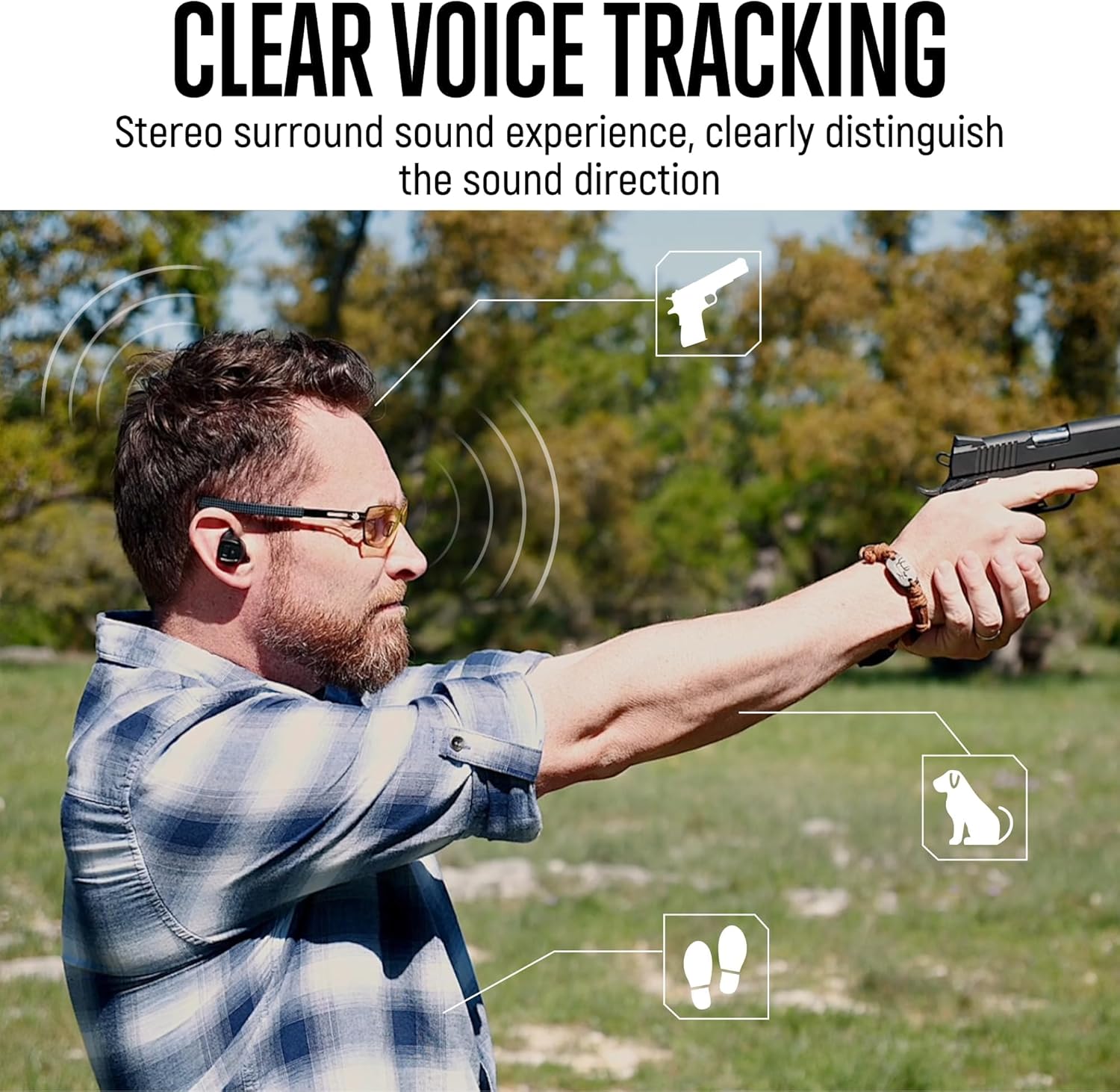 GLORYFIRE Shooting Ear Protection Earplugs, Bluetooth Hearing Protection Earbuds for Noise Reduction - Image 4