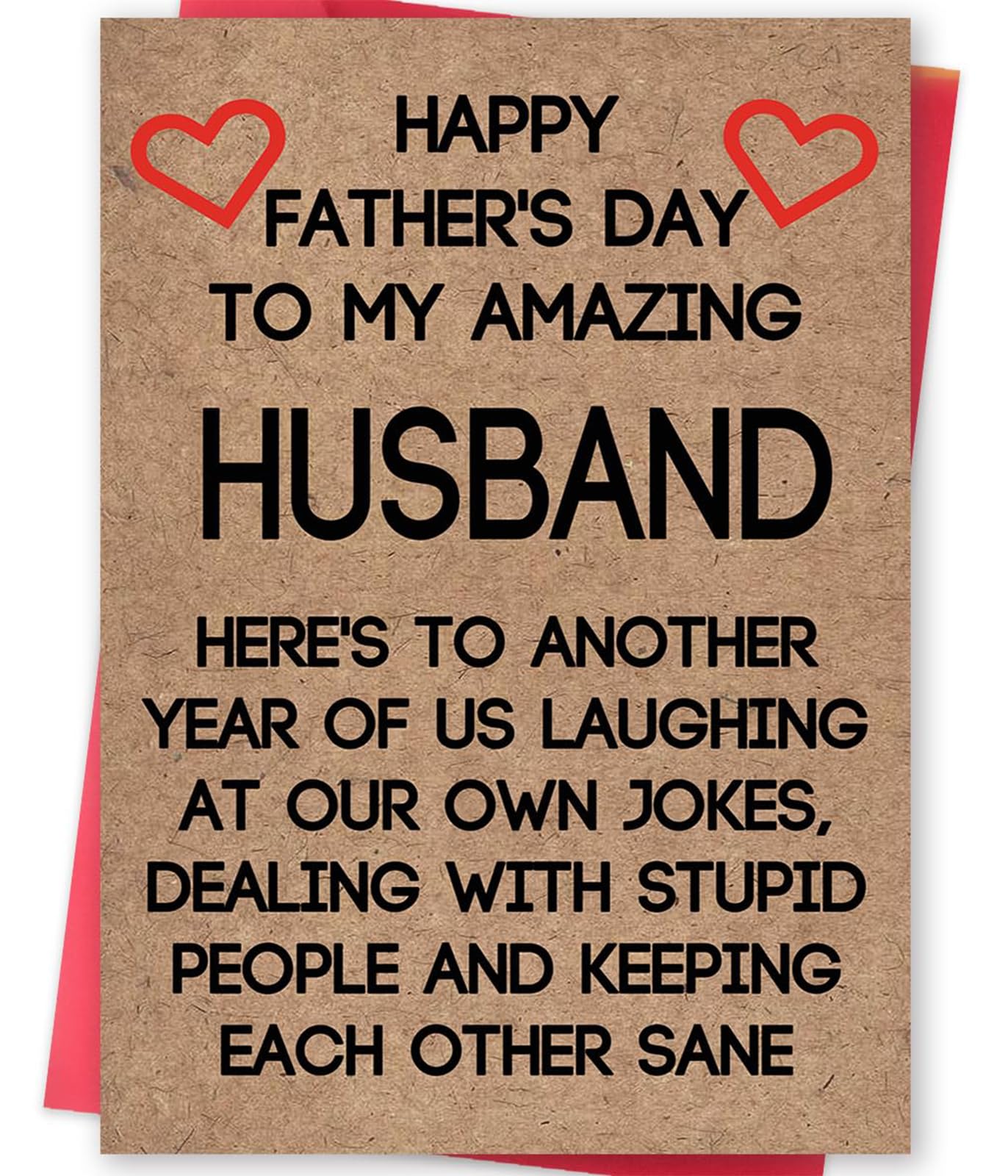 Fathers Day Card Gifts for Husband From Wife Suitable for Men Funny Father'S Daycard Gifts Creativity for Birthdays And Anniversaries “Happy Father’S Day To My Amazing Husband” Including The Envelope