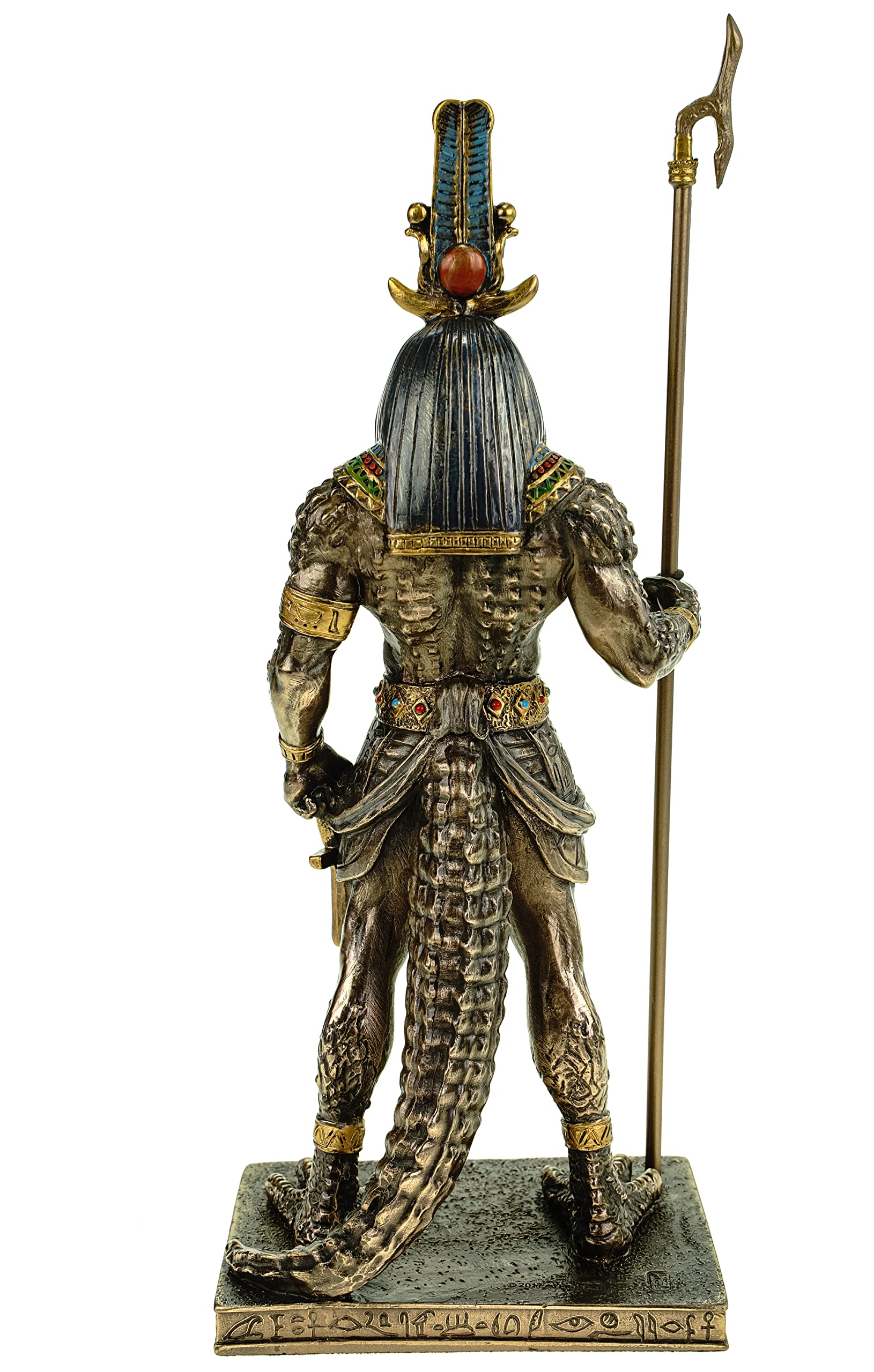 Veronese Figur Sobek ägyptischer Gott des Nils 29 cm Ägypten Pharao bronziert