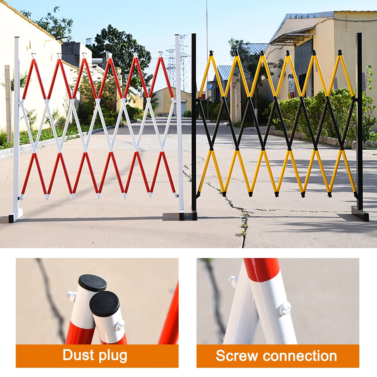 Genérico Barrera metálica retráctil y Extensible para Ascensores, 1,2 x 3,5 m/3,9 x 11,5 pies, Color Negro. Valla de Seguridad Exterior para Control de multitudes y gestión de Eventos.