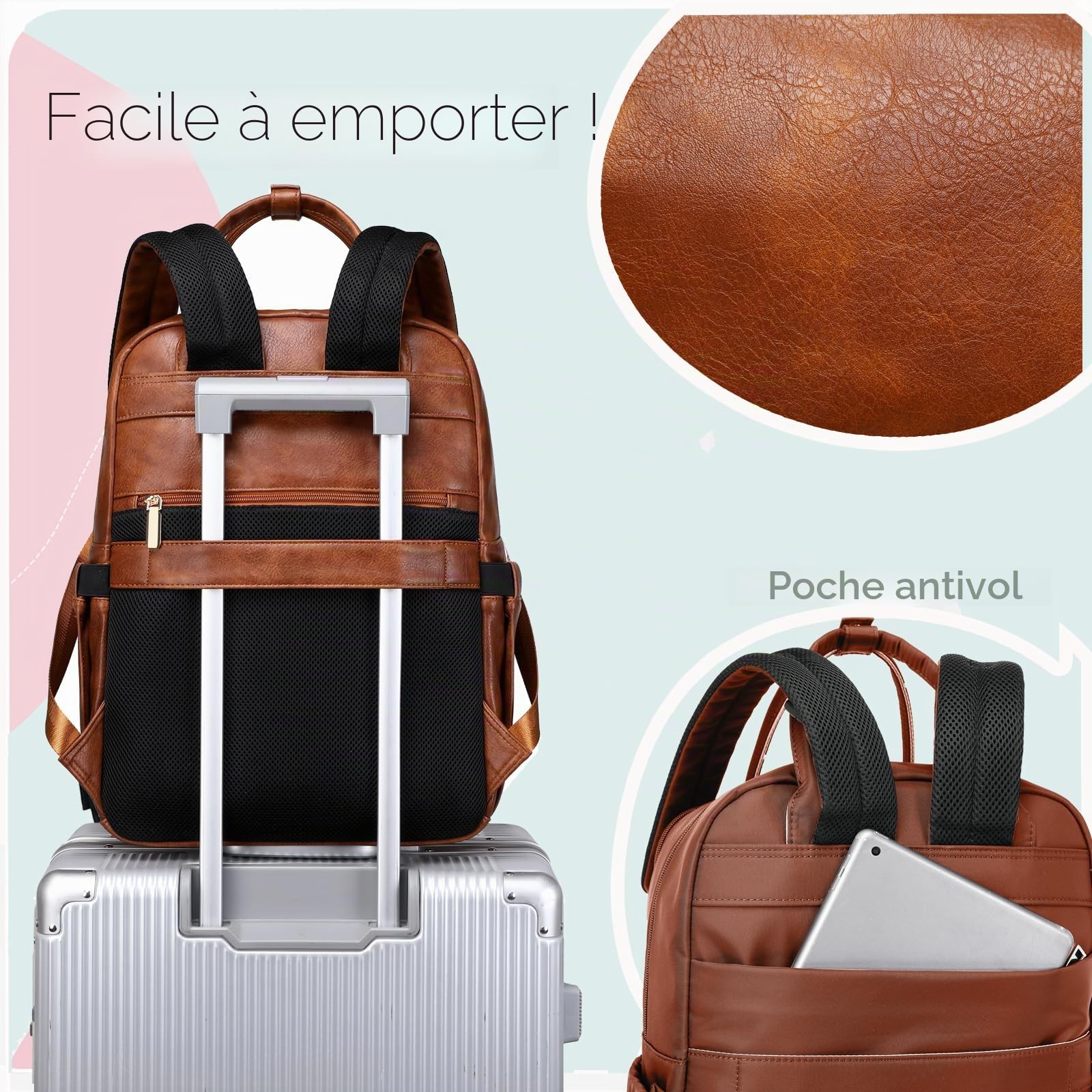 LORADI Grande Capacité 18 Poches Sacs à dos à langer | Clip pour poussette, housse de voyage pour bagages, 4 poches isolantes, résistant à l'eau, facile à nettoyer, durable