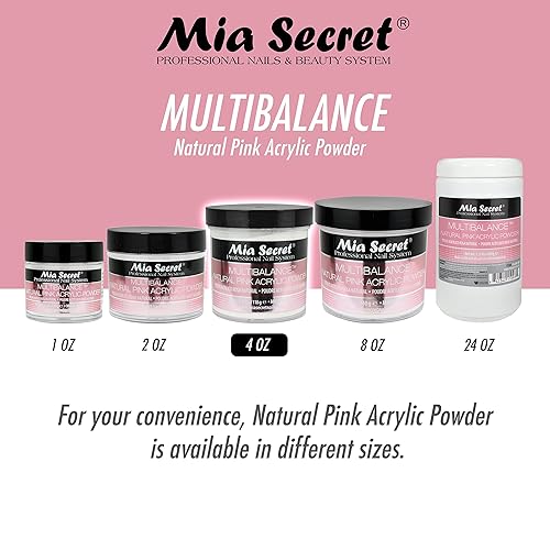 Miniatura 3 de Mia Secret Polvo Acrílico Multi Balance Natural Rosa - 4 Oz