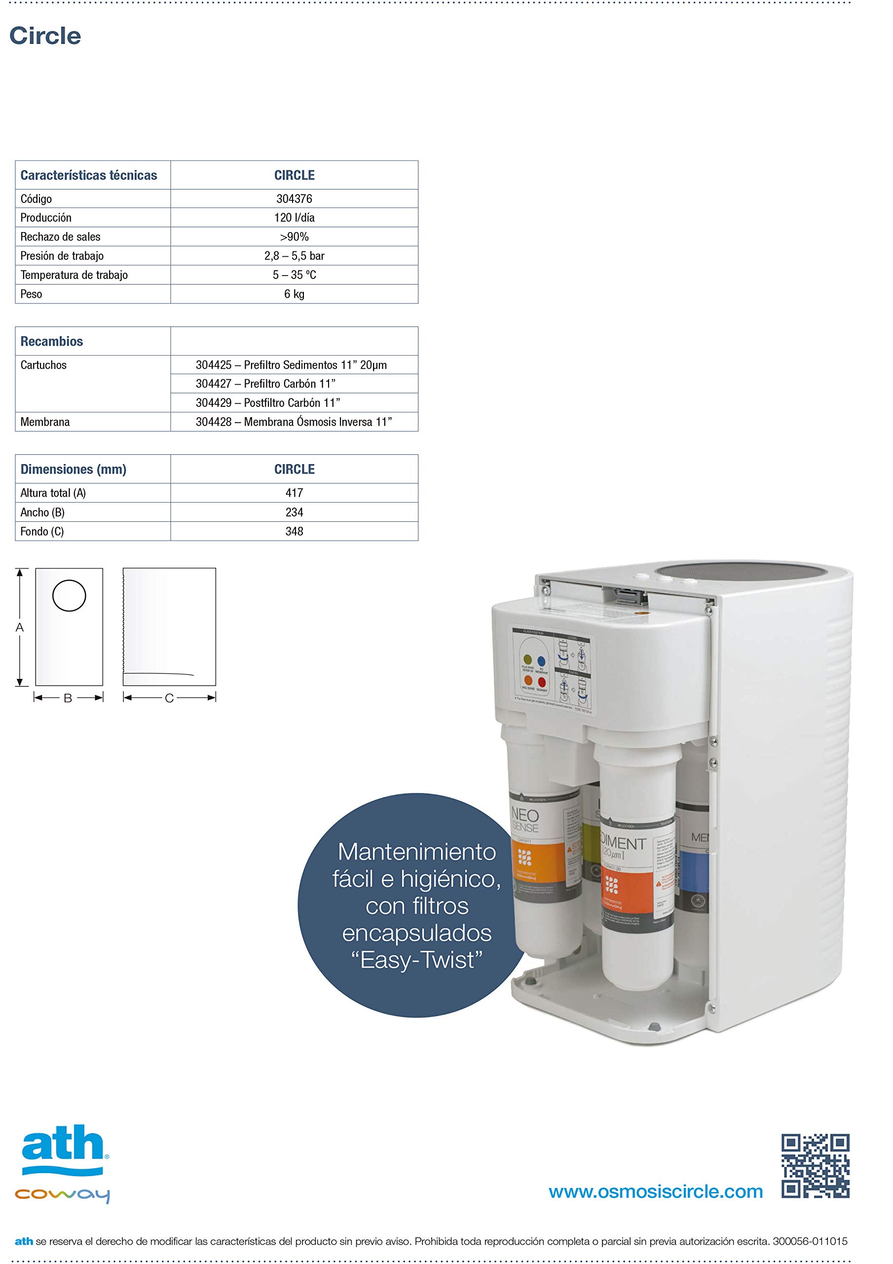 ATH - ATH - Equipo de Osmosis Inversa Circle P-160L - 304376-304376
