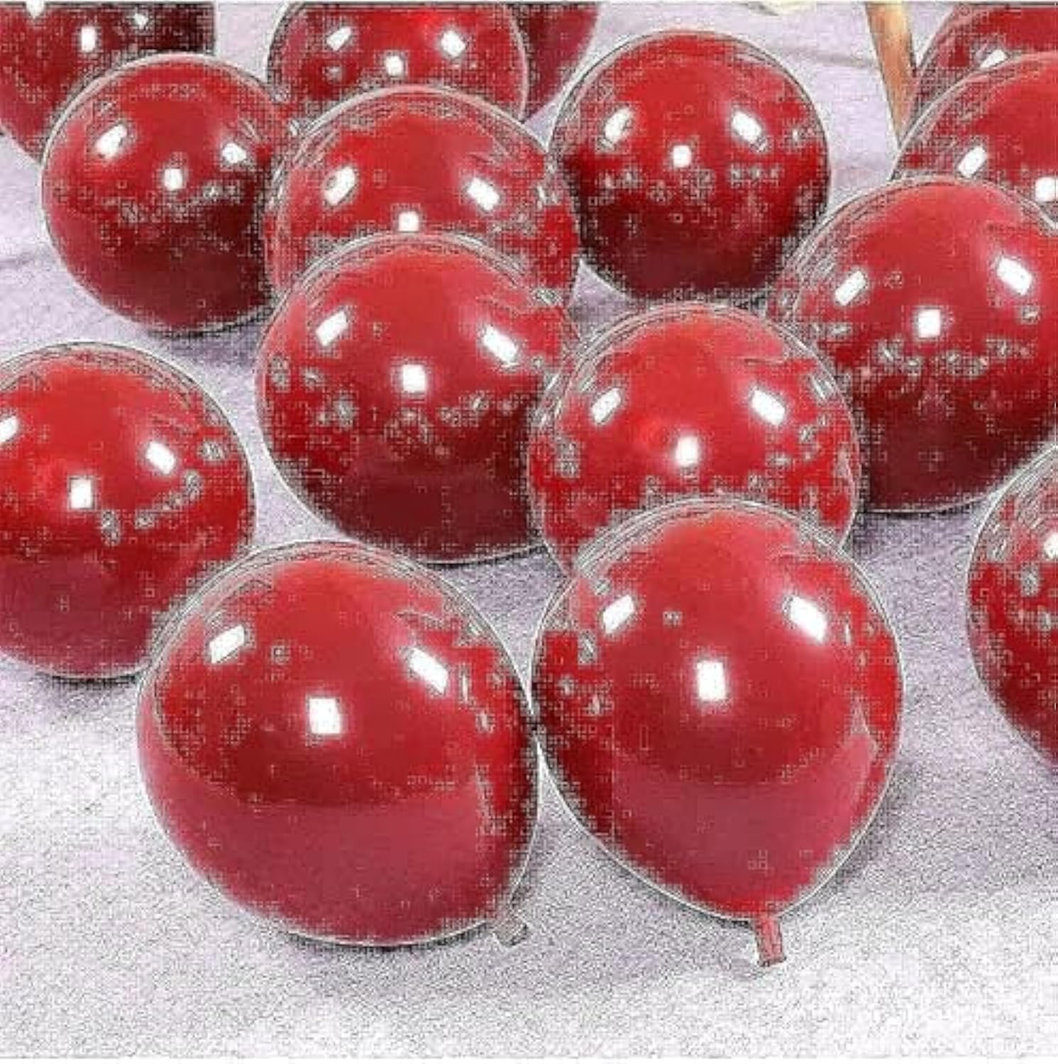 Metallic Balloons Latex Helium support for Party, Birthday, Wedding, Valentine and Decoration Pack of 50 pcs (12 Inch, Red)