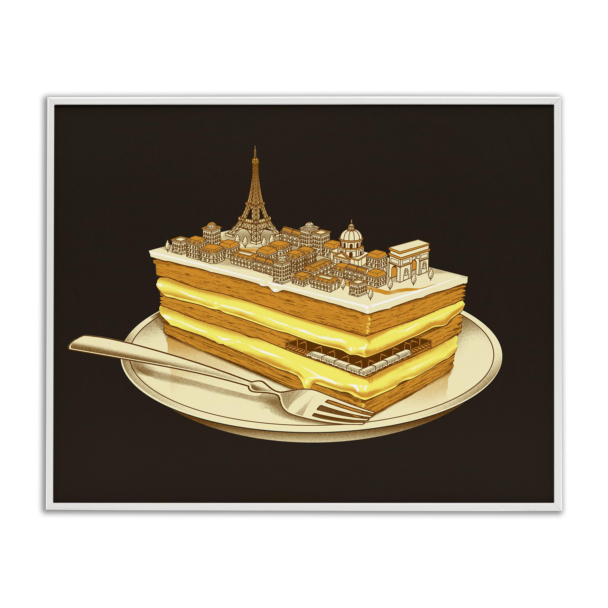 'Hungry For Travels Paris'| Framed Giclee Art
