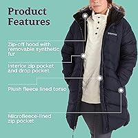 Vista 66 de MARMOT Chaqueta acolchada de plumón Montreal hasta la mitad del muslo para mujer