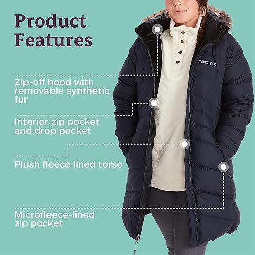 Miniatura 66 de MARMOT Chaqueta acolchada de plumón Montreal hasta la mitad del muslo para mujer