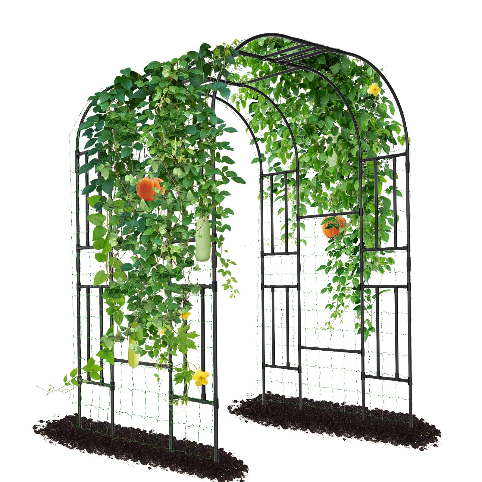 DoCred Large Tall Garden Arch Trellis for Climbing Plants Outdoor, 87in ...