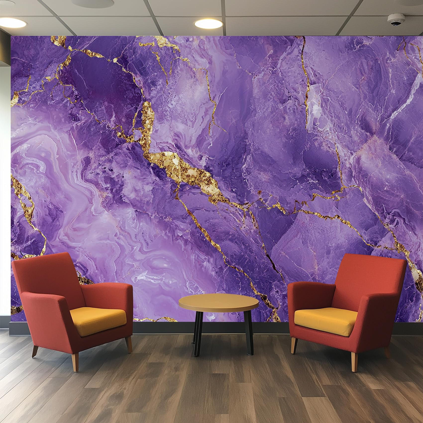 Generisch Vlies Fototapete Lila 450x315 cm, Tapete Lila Marmor Tapeten Vliestapete Wohnzimmer Treibsand Fluid Art Schlafzimmer Wandtapete Ornamente Mustertapete W&19