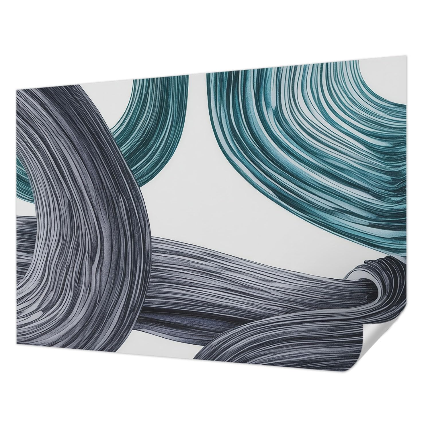 Revêtement mural autocollant pour chambre et salon design panoramique lignes de fluide