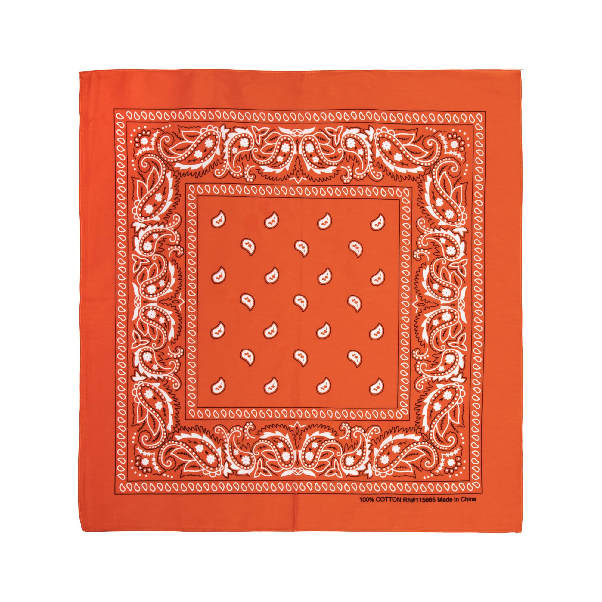 Bandana ligera de algodón multicolor de 22 x 22 pulgadas, paquete de 48, Multi colorido, Pañoleta talla única