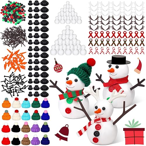 Liliful 30 Pack 1081 Pcs Christmas Snowman DIY Craft Kits