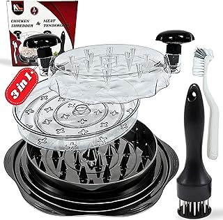 Chicken Shredder Tool Twist Large 3 layer With Meat Tenderizer Tool & Br...
