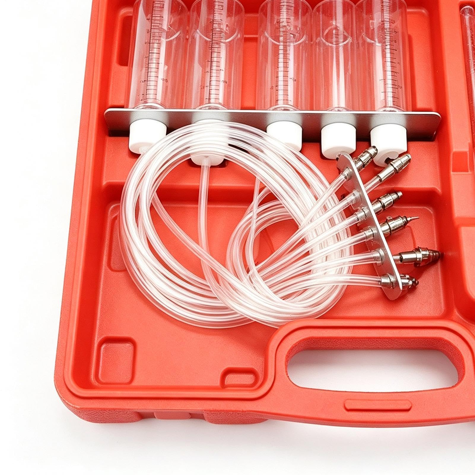 Kit Probador de Presión de Medidor de Caudal para Inyectores de 6 Cilindros | Probador de Compresión Motor Camión Motocicleta ATV Motor y Automóvil