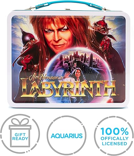 Miniatura 8 de AQUARIUS Labyrinth - Caja grande de diversión, caja de almacenamiento de lata resistente con mango de plástico y cubierta frontal en relieve,