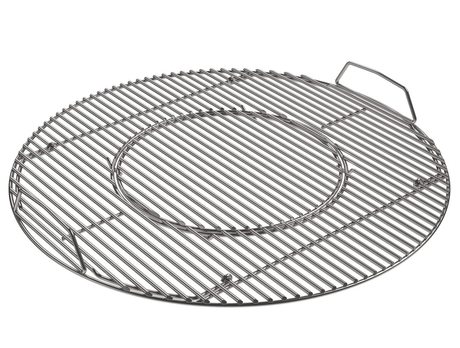RÖSLE VARIO+ Grillrost, Hochwertiger Grillrost aus Edelstahl für VARIO-Einsätze, für Holzkohle Kugelgrill No.1 F60, Silber, Silberfarben