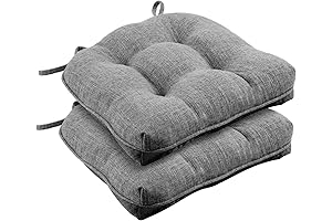 Plush Chair Cushions Set of 2 for Enhanced Comfort (15.5" x 15.5")