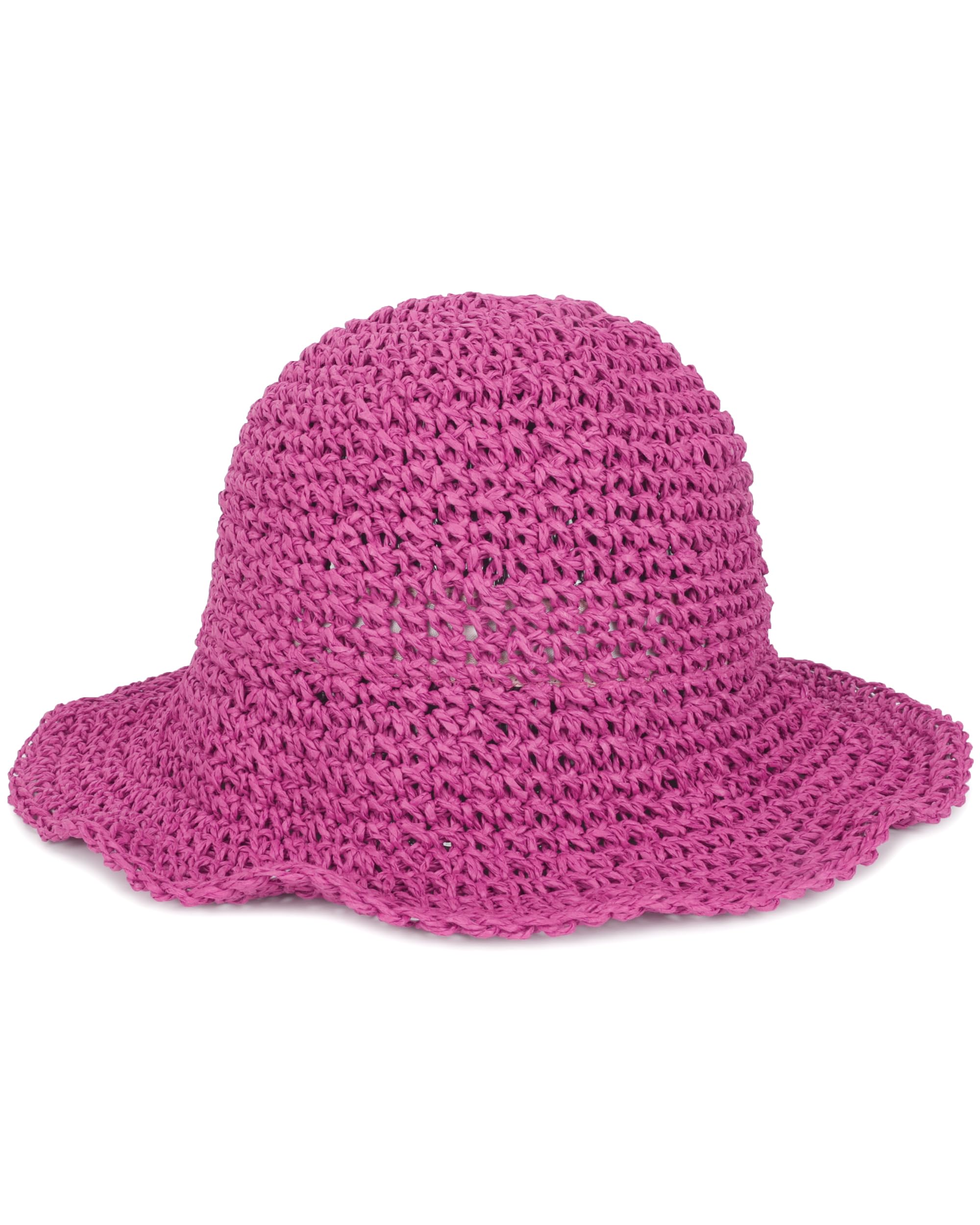 Floppy Straw Sun Hat Foldable Packable Wide Brim Summer Beach Hat Crochet Bucket Hat for Women
