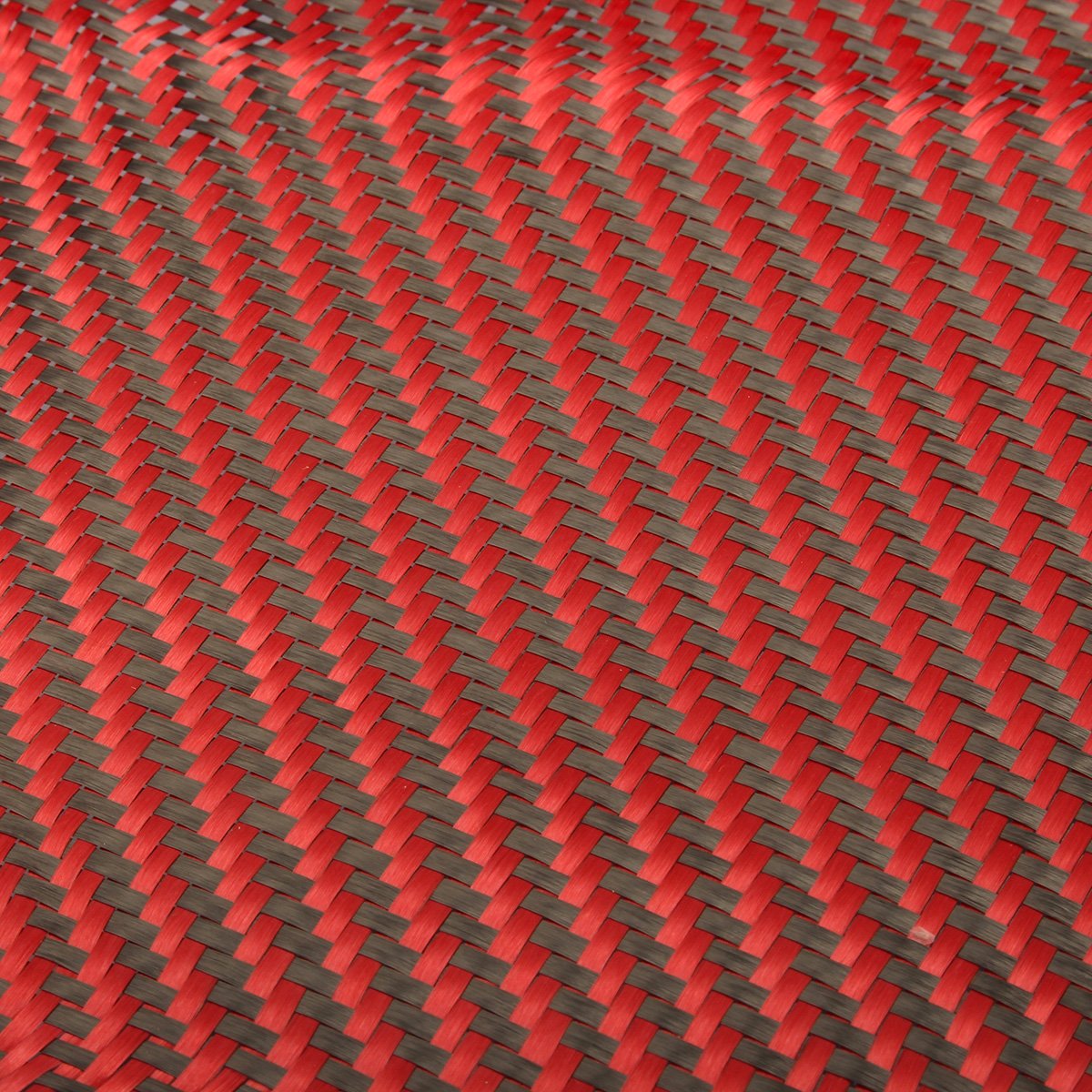 Tissu Sergé Métallisé Avec Fibres Carbone - Effets Rouge Et Argent - 50 Cm X 100 Cm - Neuf