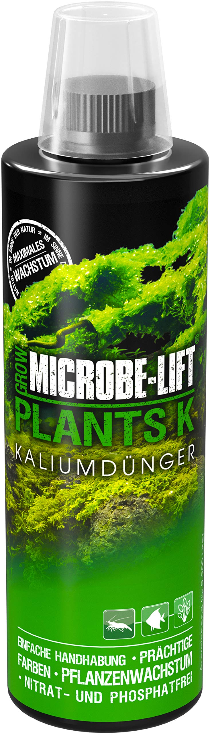 MICROBE-LIFT Plants K - 473 ml - Abono potásico magnífico Crecimiento de Las Plantas en acuarios de Agua Dulce, sin nitratos ni fosfatos, favorece una vegetación Sana.