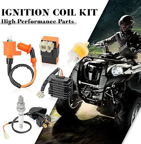 Miniatura 2 de Kit de bobina de encendido GY6 150cc de alto rendimiento para 150cc 125cc 50cc ATV Quad Go Kart ciclomotor Scooter 6 Pin AC CDI caja regulador de
