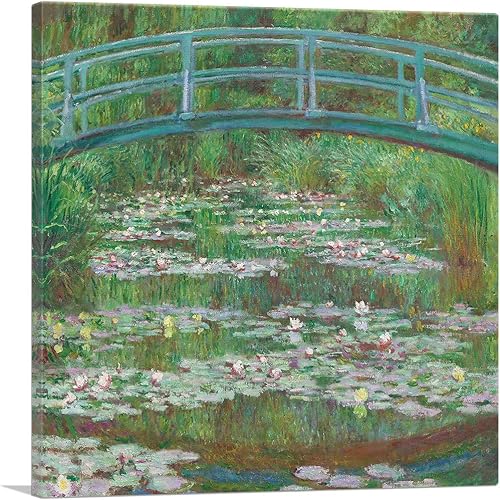 ARTCANVAS Claude Monet - Póster de 1899 sobre lienzo enmarcado estirado, póster de pared giclée, 18 x 18 pulgadas (0.75 pulgadas de profundidad)