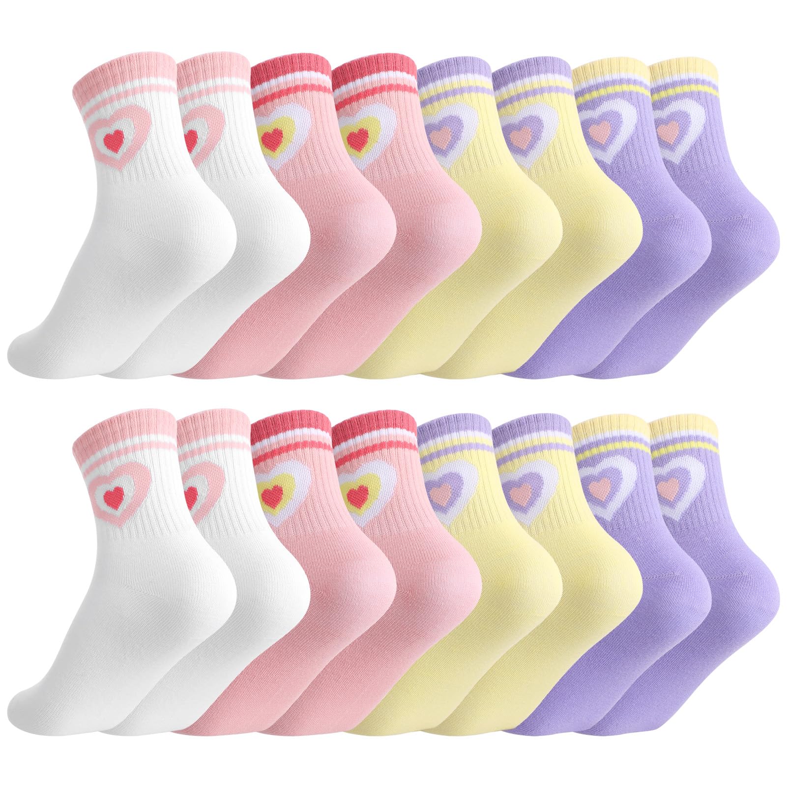 Jspupifip Girls Crew Athletic Socks