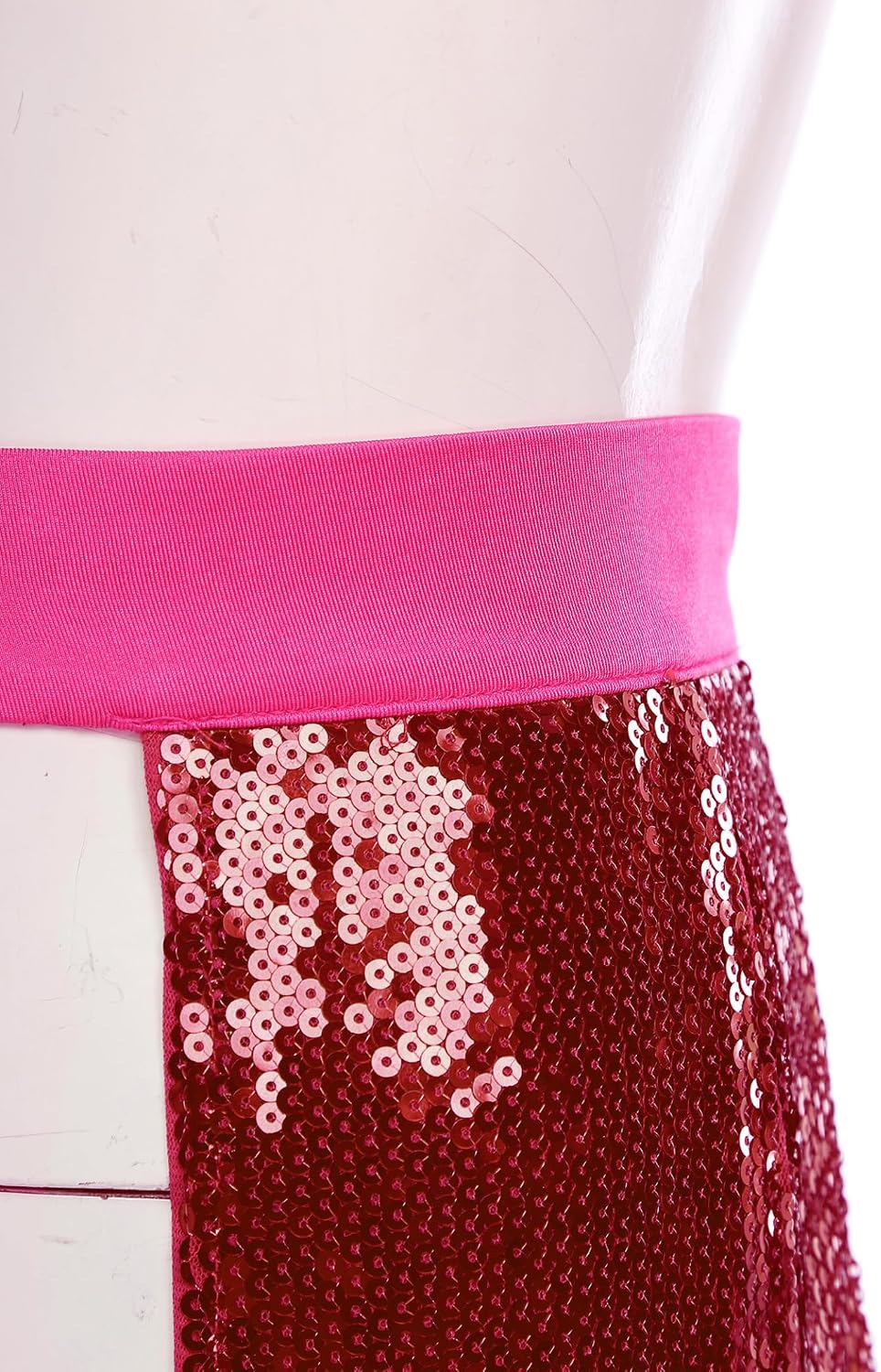 Sywiyi Womens Halloween Cowgirl Chaps Y2k Rave Outfits Sparkly Festival Pants For Birthday Clubwear Hot Pink Medium