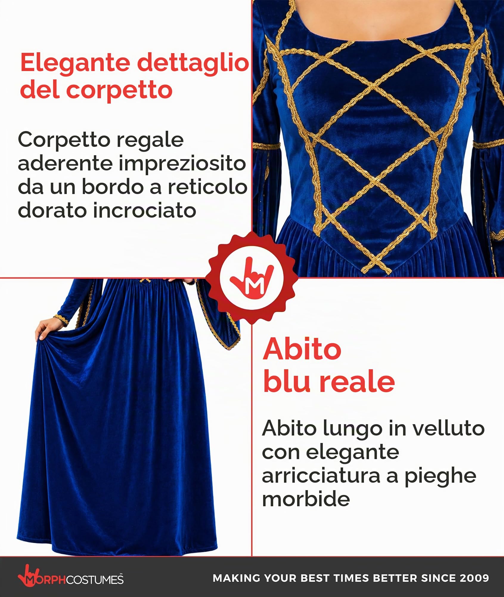 Fun Shack Tudors Da Donna Costume Giornata Mondiale del Donna