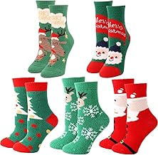 Women Christmas Stockings Fluffy Breathable Christmas Socks Christmas Gift Winter Holiday Gift