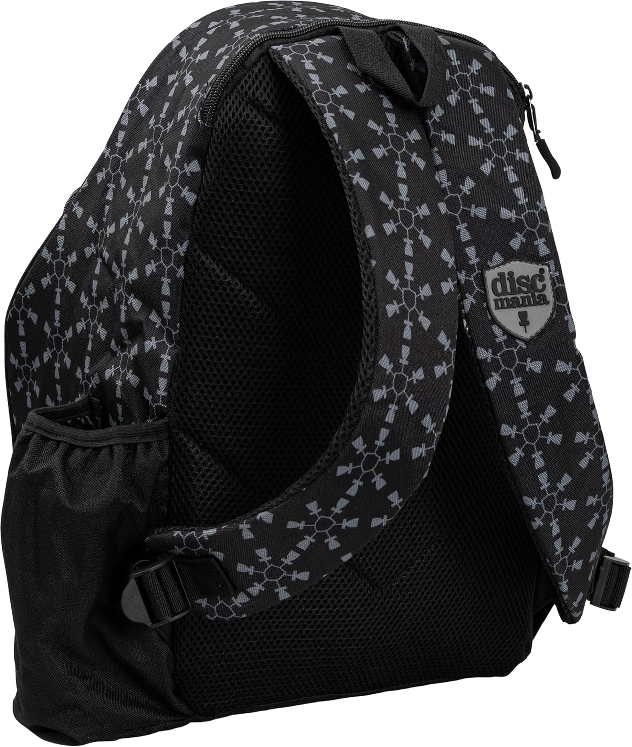 Discmania Fanatic Go Disc Golf Backpack | 18 Capacity + Top Pocket for 2 Putters | Lightweight, Durable Disc Golf Bag | Tall Side Pocket, Bottle Holder | Padded Straps & Water-Resistant Shell