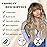 Lativ Dirty Blonde Wig With Bangs Long Wavy Curly Ombre Blonde Wig with Dark Roots Synthetic Heat Resistant Wigs for Women Daily Party Use 26 Inches