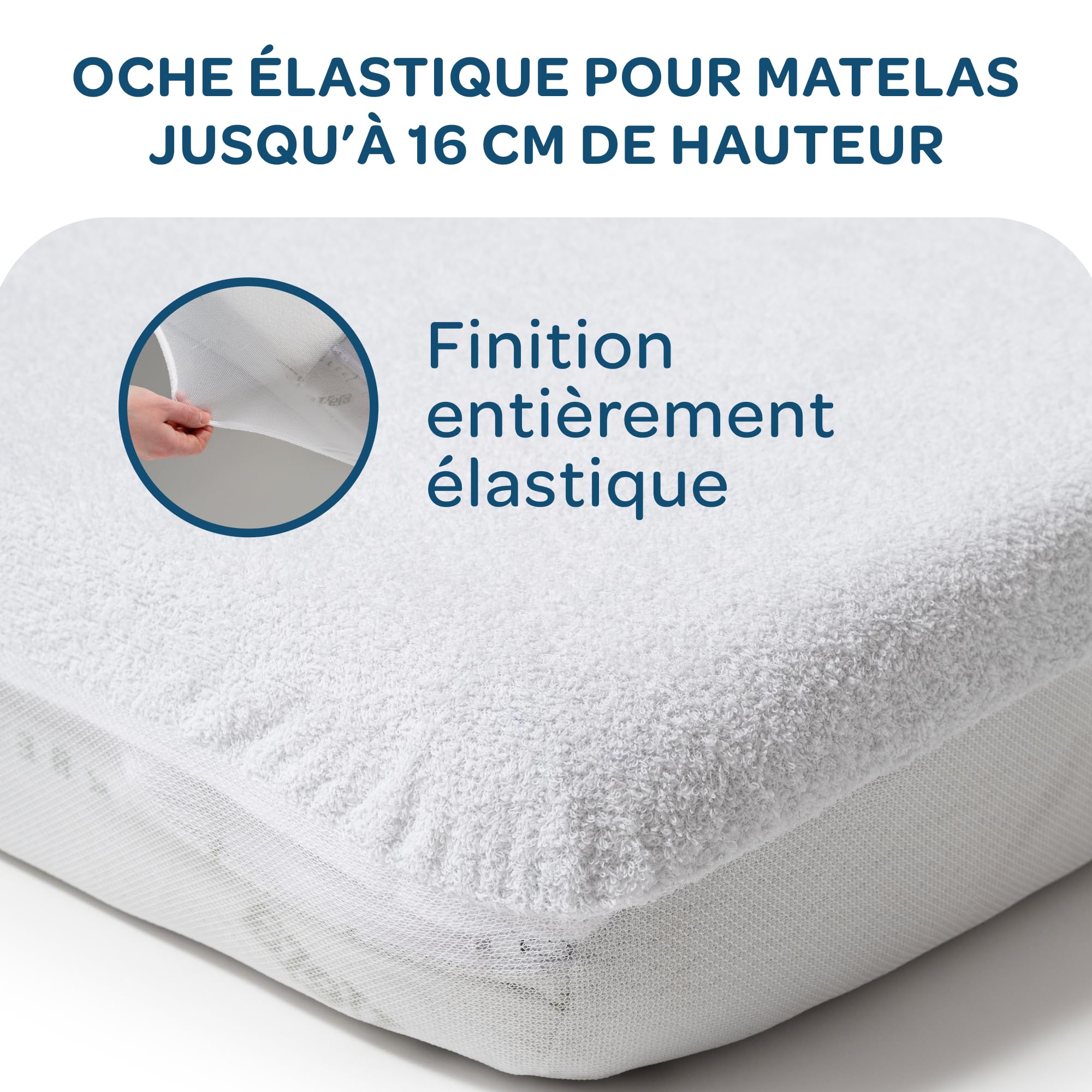 DOLCI SOGNI Protège-Matelas Lit Bébé 50x85 cm (Lot de 2) – Imperméable, Respirant, Antibactérien – Coins Élastiqués – Doux – Lavable à 60 °C – Certifié Oeko-Tex – Fabriqué en Europe