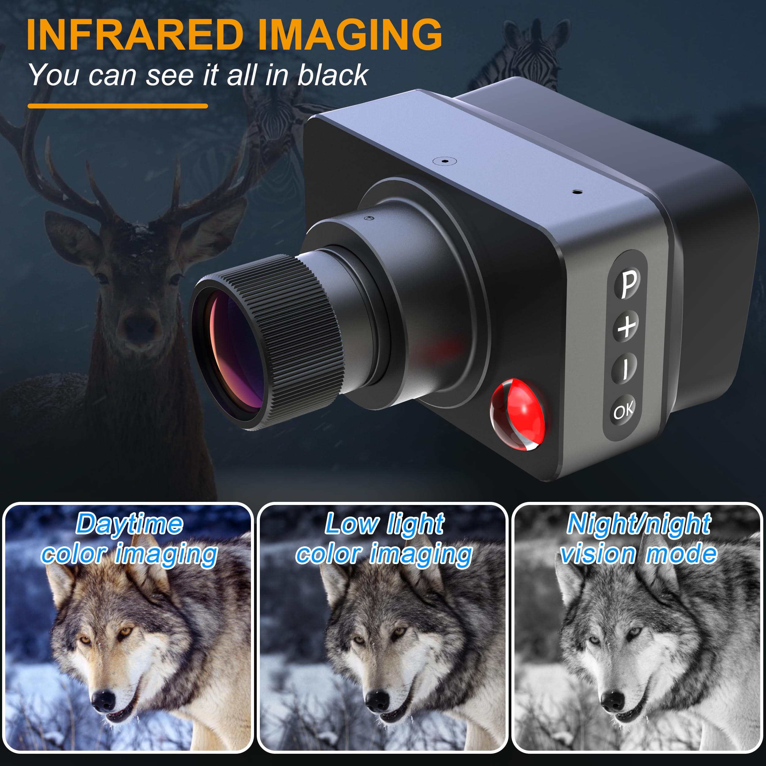 Enhanced Night Vision Monocular - 4K Ultra HD, 48MP Imaging, 3