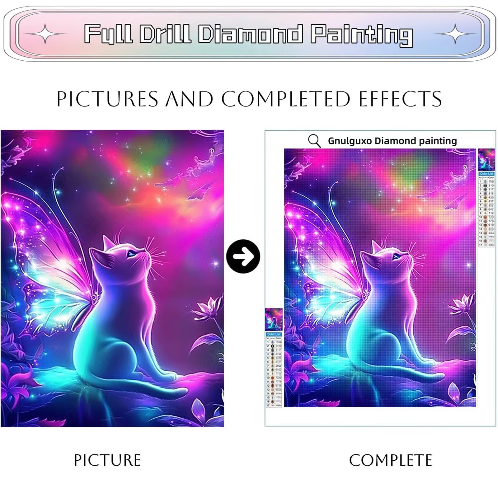 Diamond Painting Traum, Katze Diamond Painting Erwachsene 5D Runder Full Drill Diamond-painting, DIY Bastelset Kreativ Set für Erwachsene, Crystal Art Home Wand Dekor, Geschenke 60x80cm, Model703