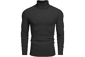 Mens Turtlenecks Long Sleeve Turtle Neck Pullover Sweater